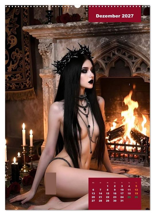 Produktbild: Gothic Engel (Wandkalender 2027 DIN A2 hoch), CALVENDO Monatskalender