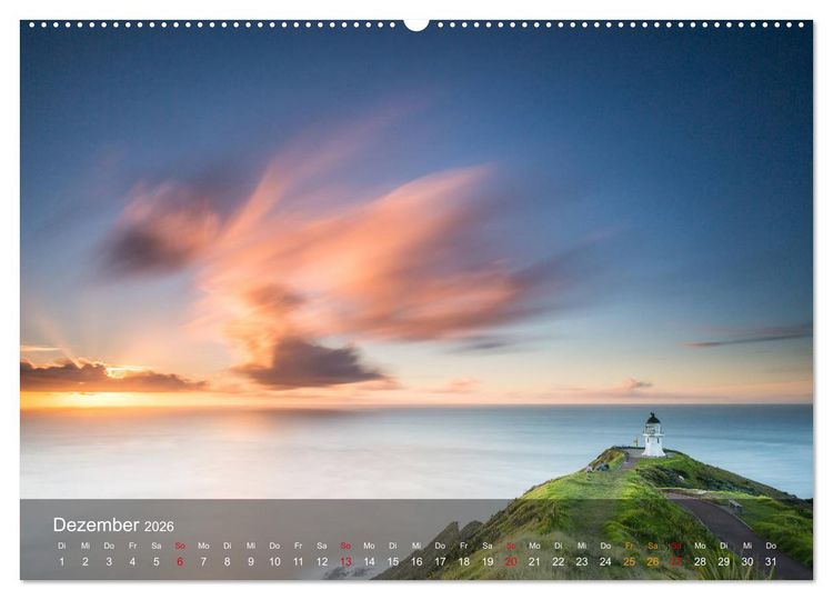 Produktbild: Neuseeland - Traumhafte Landschaften am anderen Ende der Welt (hochwertiger Premium Wandkalender 2026 DIN A2 quer), Kunstdruck in Hochglanz