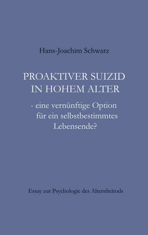Produktbild: Proaktiver Suizid in hohem Alter