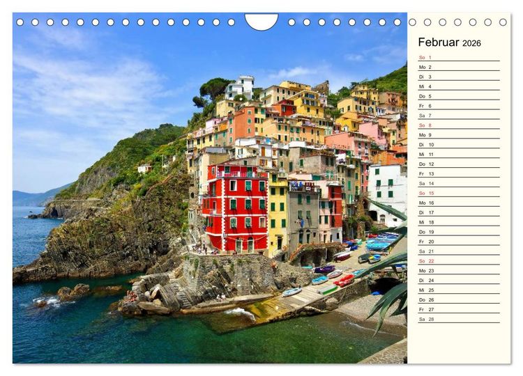 Produktbild: Ligurien - Berge und Meer (Wandkalender 2026 DIN A4 quer), CALVENDO Monatskalender