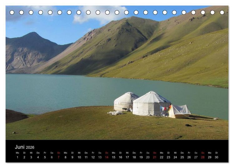 Produktbild: Kirgistan 2026 (Tischkalender 2026 DIN A5 quer), CALVENDO Monatskalender