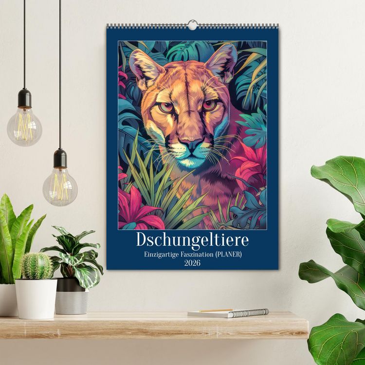 Produktbild: Dschungeltiere - Einzigartige Faszination (Wandkalender 2026 DIN A2 hoch), CALVENDO Monatskalender