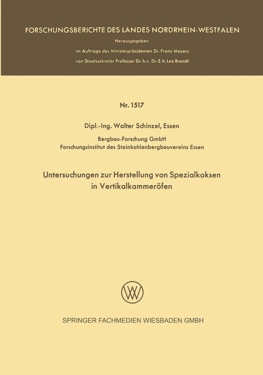 Produktbild: Untersuchungen zur Herstellung von Spezialkoksen in Vertikalkammer&ouml;fen
