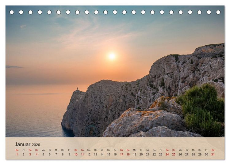 Produktbild: Mallorca - Perle des Mittelmeers (Tischkalender 2026 DIN A5 quer), CALVENDO Monatskalender