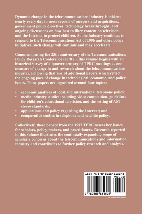 Produktbild: Telephony, the Internet, and the Media