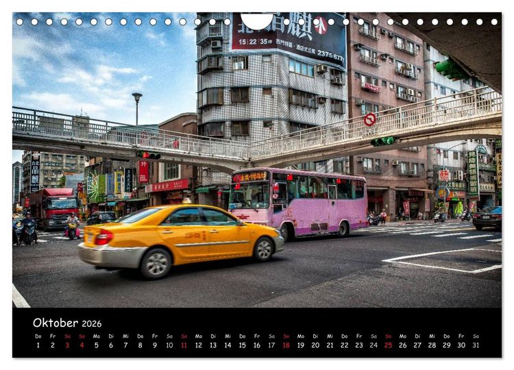 Produktbild: Taipeh, Metropole zwischen Tradition und Moderne. (Wandkalender 2026 DIN A4 quer), CALVENDO Monatskalender
