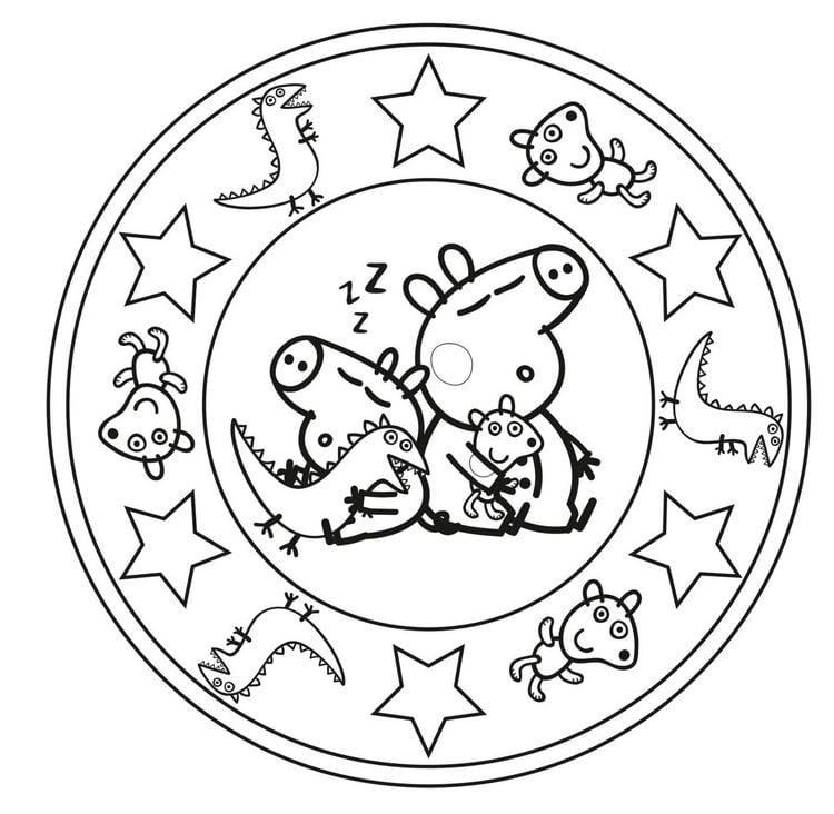 Produktbild: Peppa Wutz Ausmalbilder: MANDALA Malspa&szlig;