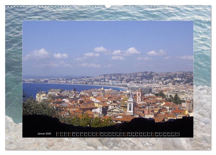 Produktbild: Nizza, C&ocirc;te d'Azur (hochwertiger Premium Wandkalender 2026 DIN A2 quer), Kunstdruck in Hochglanz