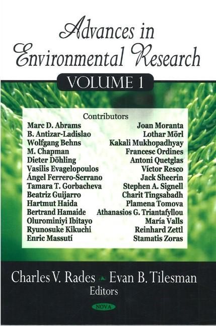 Produktbild: Advances in Environmental Research