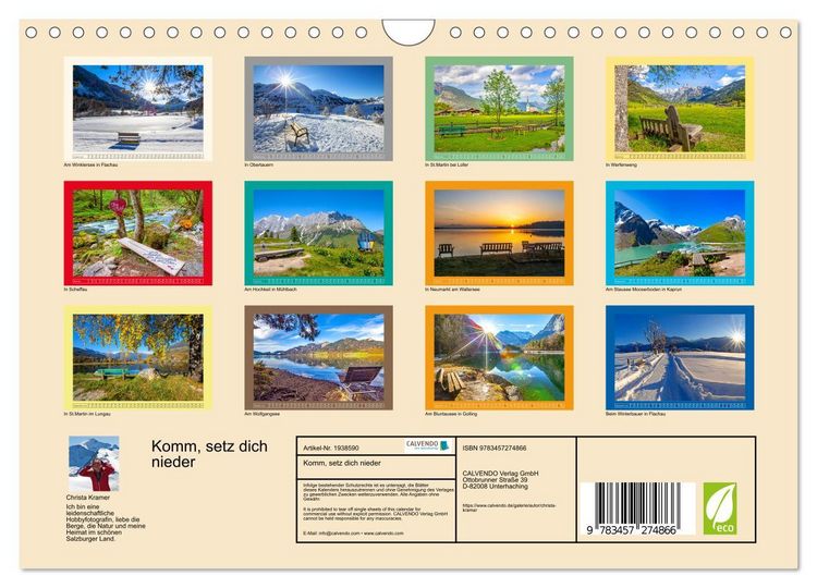 Produktbild: Komm, setz dich nieder (Wandkalender 2026 DIN A4 quer), CALVENDO Monatskalender