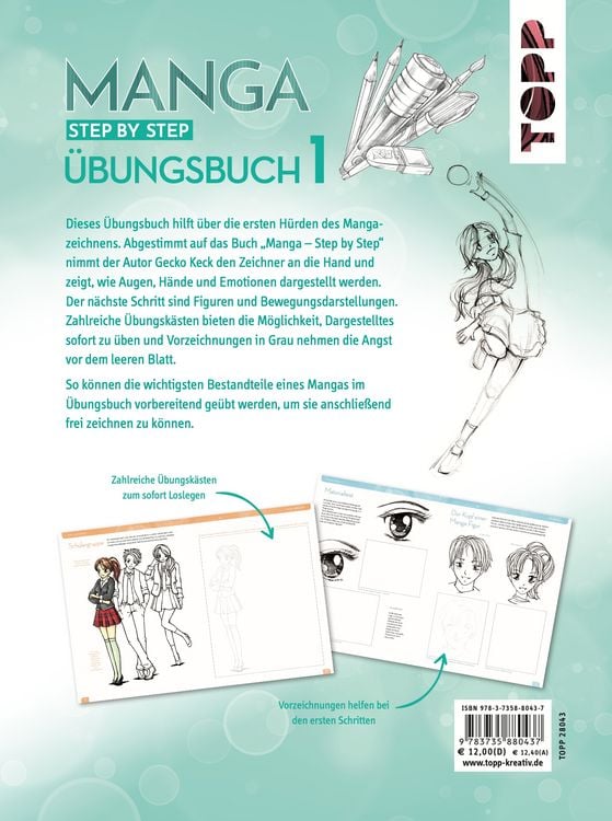 Produktbild: Manga Step by Step &Uuml;bungsbuch 1
