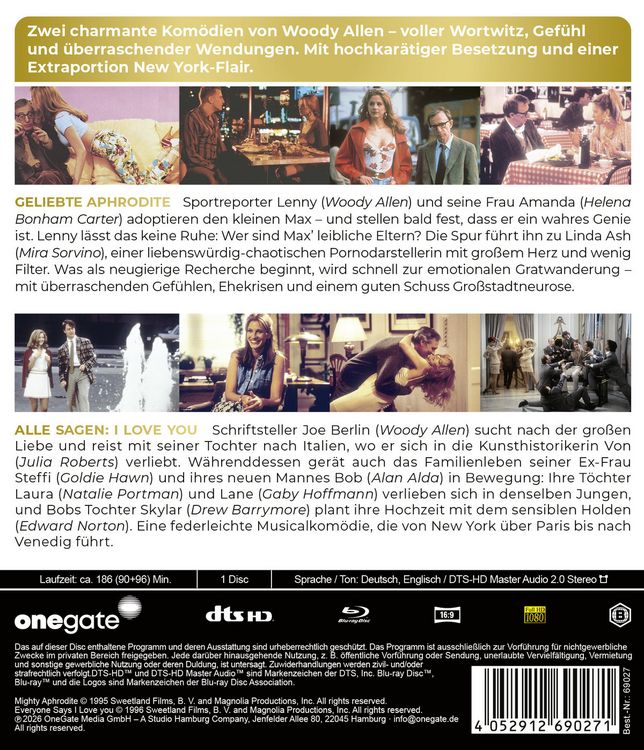 Produktbild: Woody Allen Double Feature: Geliebte Aphrodite / Alle sagen: I love you