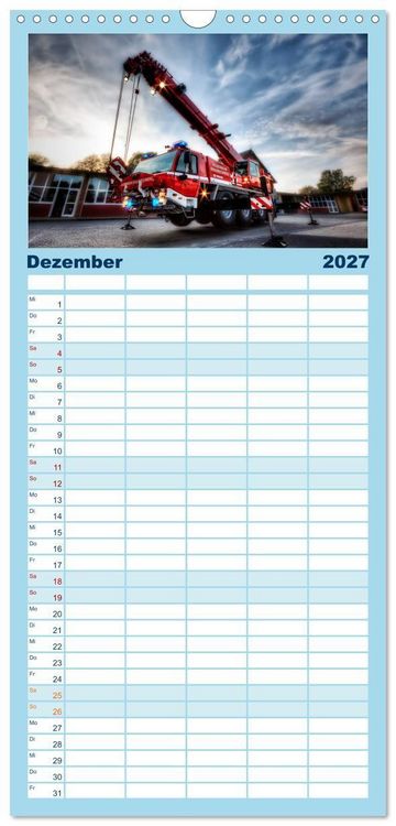 Produktbild: Familienplaner 2027 - Berufsfeuerwehr Braunschweig mit 5 Spalten (Wandkalender, 21 x 45 cm) CALVENDO
