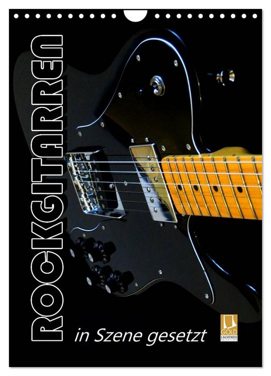 Produktbild: ROCKGITARREN in Szene gesetzt / Geburtstagskalender (Wandkalender 2026 DIN A4 hoch), CALVENDO Monatskalender