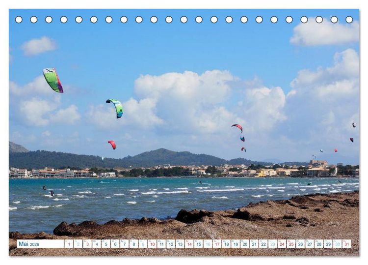 Produktbild: Kitesurfen - Wind und Wellen (Tischkalender 2026 DIN A5 quer), CALVENDO Monatskalender