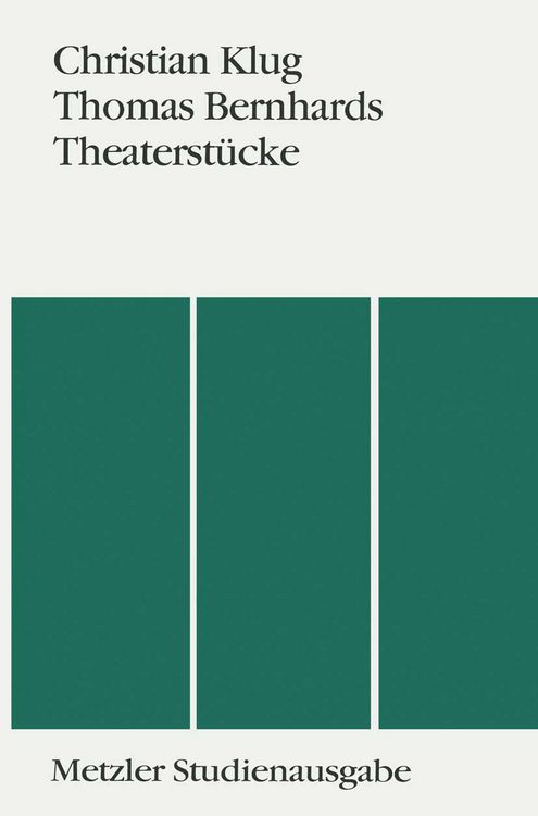 Produktbild: Thomas Bernhards Theaterst&uuml;cke