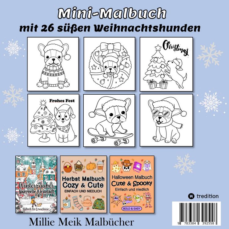 Produktbild: Malbuch Weihnachten Hunde - Cute & Cozy - Bold & Easy Malbuch Trend - Mini Malbuch Weihnachten
