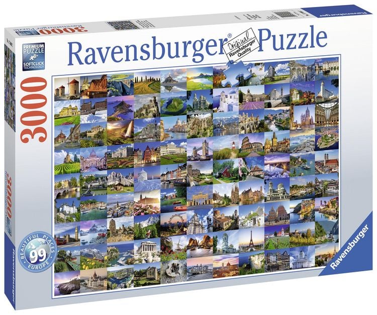 Produktbild: Puzzle Ravensburger 99 Beautiful Places in Europe 3000 Teile
