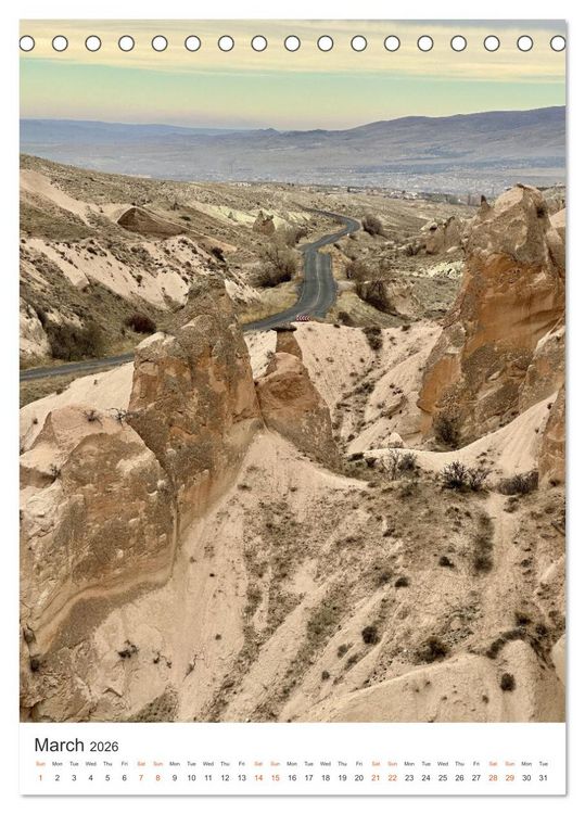 Produktbild: Cappadocia: Caves - Valleys - Balloons (Desk Calendar 2026 DIN A5 portrait), CALVENDO 12 Month DeskCalendar