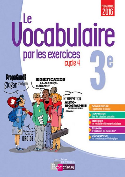 Produktbild: Le vocabulaire par les exercices 3e, cycle 4 : programme 2016
