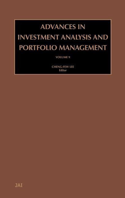 Produktbild: Advances in Investment Analysi
