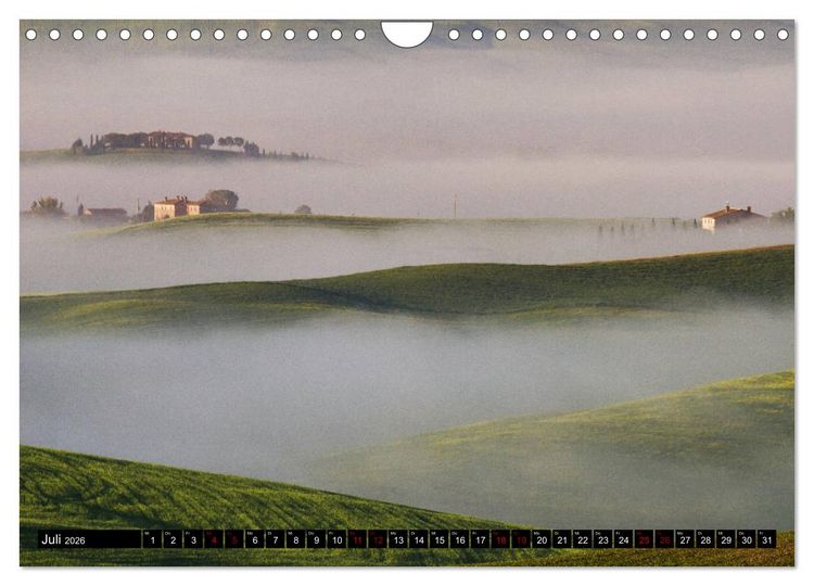 Produktbild: Toskana - Inseln im Nebel (Wandkalender 2026 DIN A4 quer), CALVENDO Monatskalender