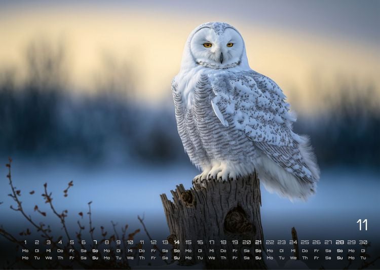 Produktbild: Eulen - W&auml;chter der Nacht - 2027 - Kalender DIN A3