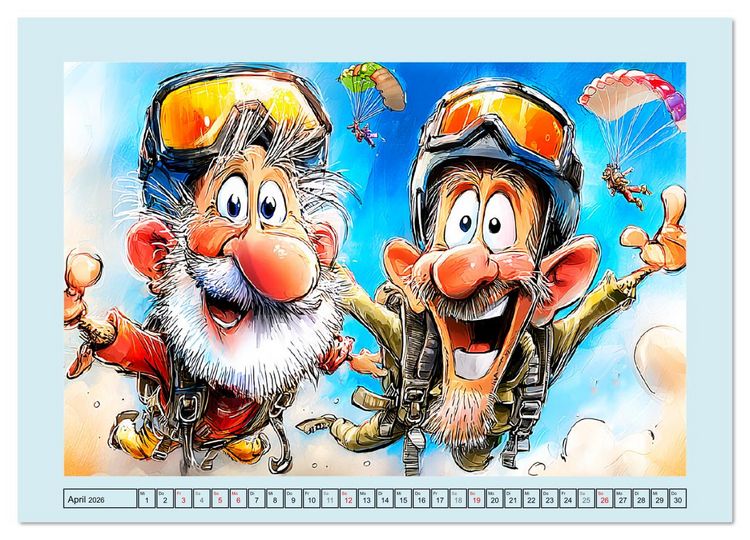 Produktbild: Rentner rocken das Leben! Mit Schwung durch den Ruhestand (hochwertiger Premium Wandkalender 2026 DIN A2 quer), Kunstdruck in Hochglanz
