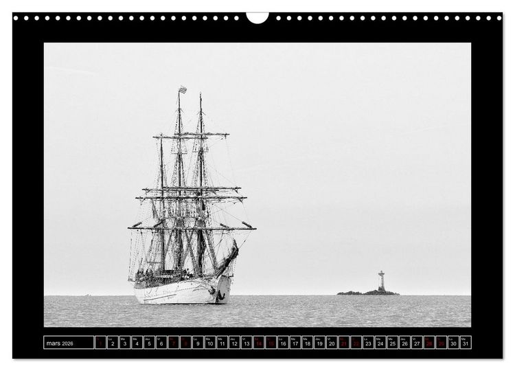 Produktbild: Voiles anciennes (Calendrier mural 2026 DIN A3 vertical), CALVENDO calendrier mensuel