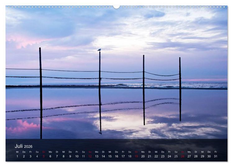 Produktbild: Wangerooge &ndash; Eine Perle in der Nordsee. (Wandkalender 2026 DIN A2 quer), CALVENDO Monatskalender