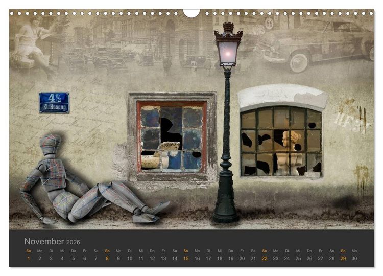 Produktbild: Patchwork - Vintage Impressionen (Wandkalender 2026 DIN A3 quer), CALVENDO Monatskalender