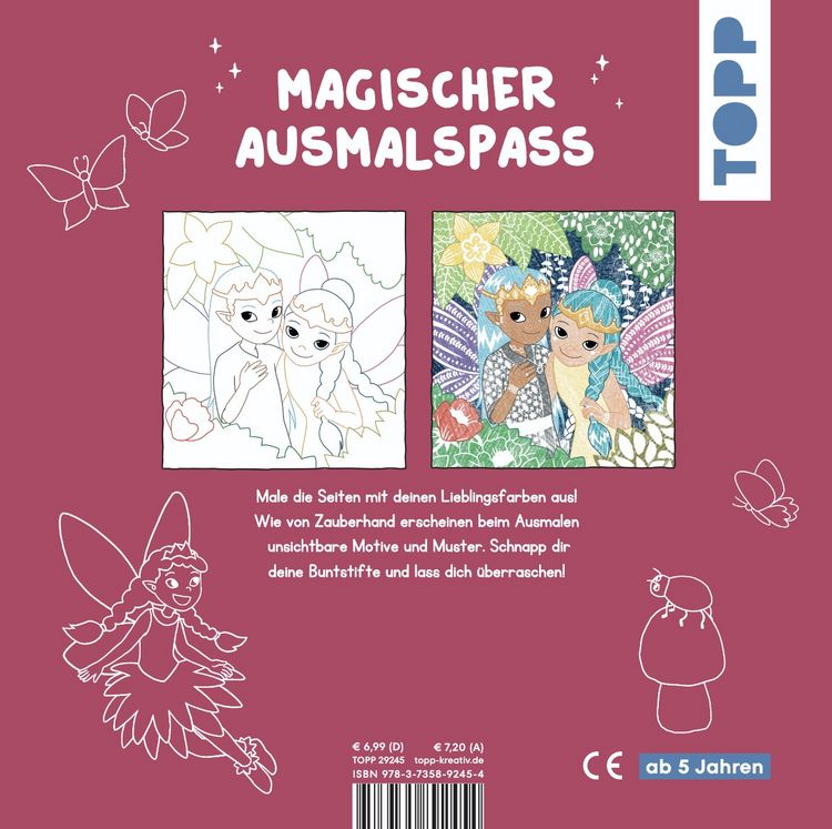 Produktbild: Zauberpapier Malbuch Feen-Prinzessinnen