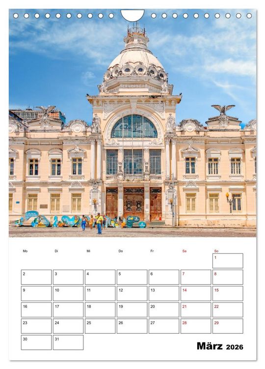 Produktbild: Salvador de Bahia - wundersch&ouml;nes Reiseziel (Wandkalender 2026 DIN A4 hoch), CALVENDO Monatskalender