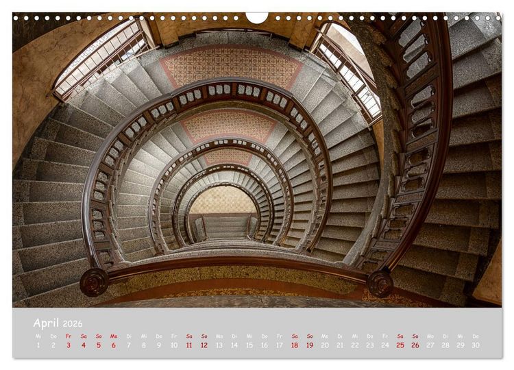 Produktbild: Hamburger Treppenspiralen (Wandkalender 2026 DIN A3 quer), CALVENDO Monatskalender