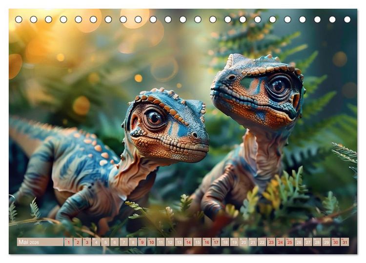 Produktbild: Dino-Babys (Tischkalender 2026 DIN A5 quer), CALVENDO Monatskalender