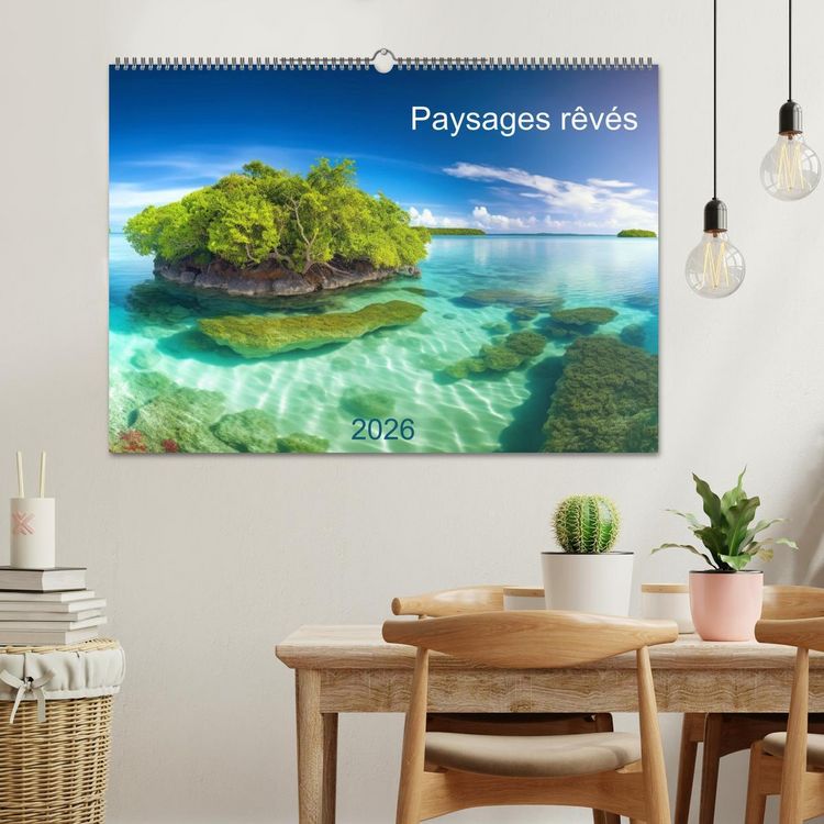 Produktbild: Paysages r&ecirc;v&eacute;s (Calendrier mural 2026 DIN A2 vertical), CALVENDO calendrier mensuel