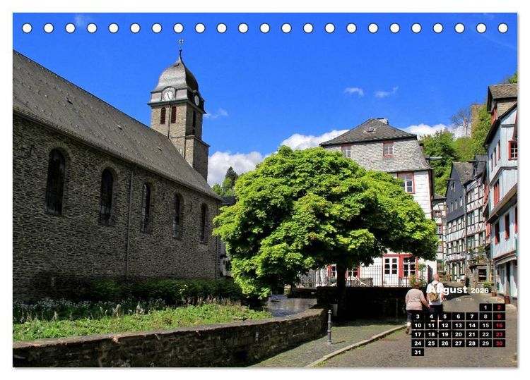 Produktbild: Eine Perle in der Eifel - Monschau (Tischkalender 2026 DIN A5 quer), CALVENDO Monatskalender