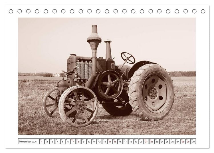 Produktbild: Von Lanz Bulldog bis Hanomag Traktor - Klassiker 1926 - 1975 (Tischkalender 2026 DIN A5 quer), CALVENDO Monatskalender