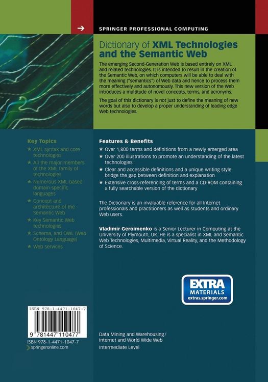 Produktbild: Dictionary of XML Technologies and the Semantic Web