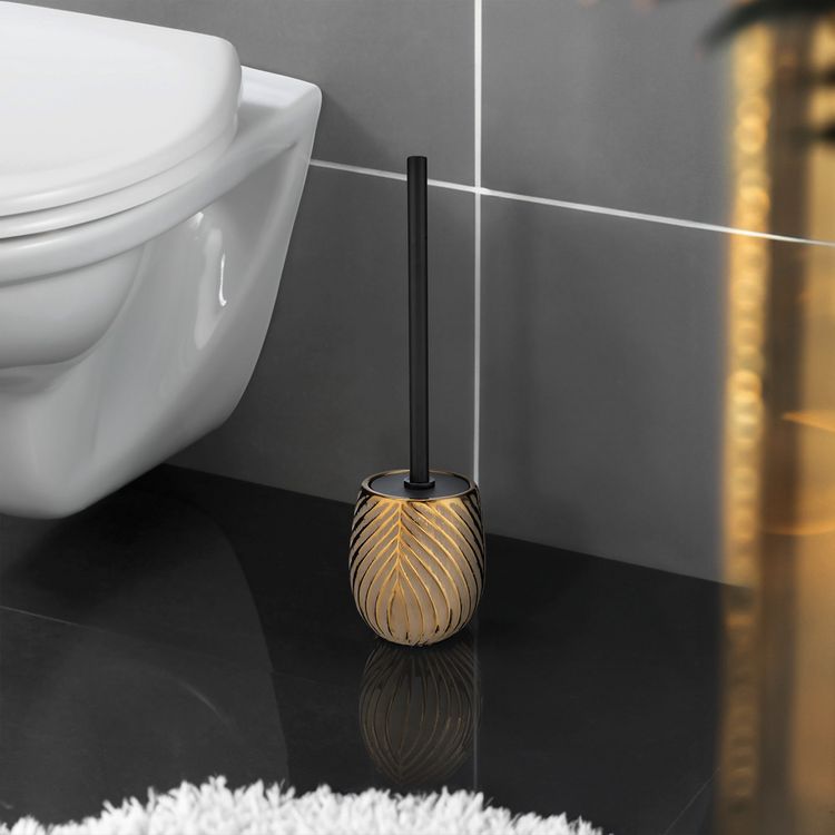 Produktbild: Keramik WC-Garnitur Mod. Idro Gold, schwungvolle Linien-Struktur