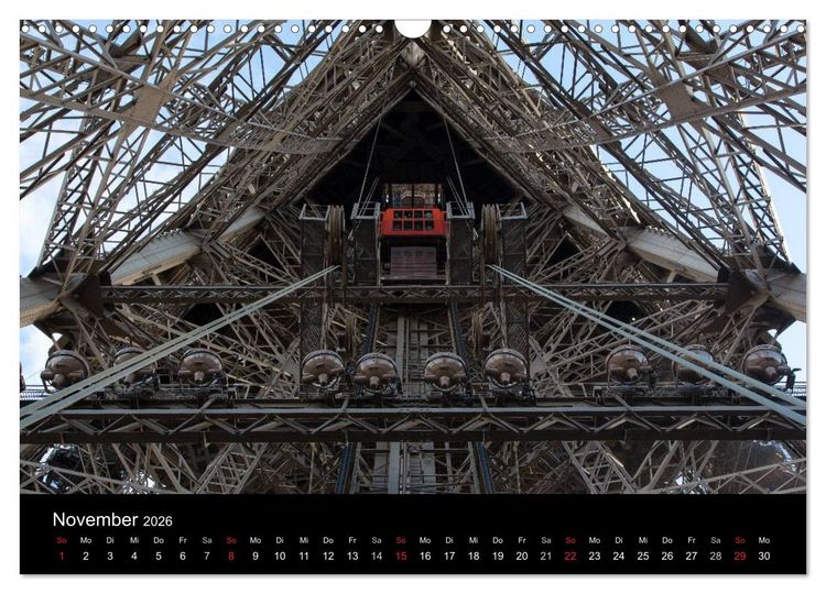 Produktbild: Eiffel Tower &ndash; Tour Eiffel &ndash; Eiffelturm &ndash; Paris 2026 (Wandkalender 2026 DIN A3 quer), CALVENDO Monatskalender
