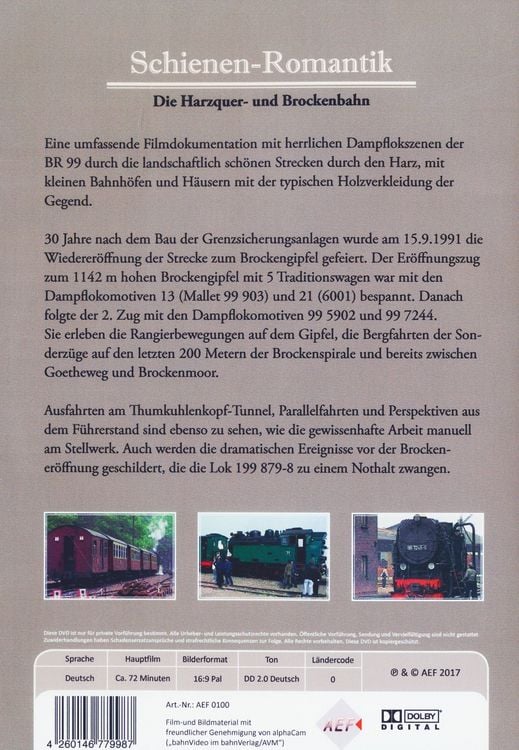 Produktbild: Romantik auf Schienen - Harzquer- und Brockenbahn