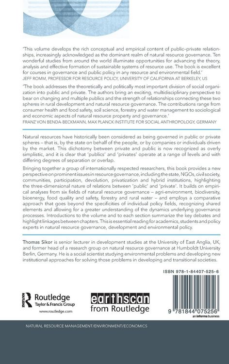 Produktbild: Public and Private in Natural Resource Governance