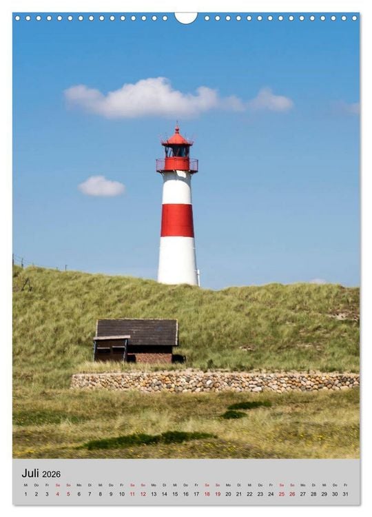 Produktbild: Leuchtt&uuml;rme an der Nordsee (Wandkalender 2026 DIN A3 hoch), CALVENDO Monatskalender