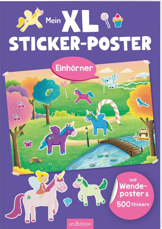 Produktbild: Mein XL Sticker-Poster Einh&ouml;rner