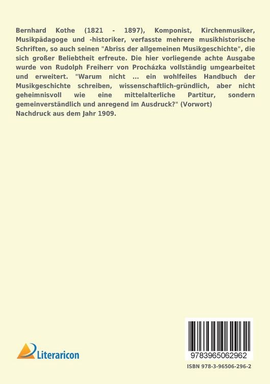 Produktbild: Abriss der allgemeinen Musikgeschichte