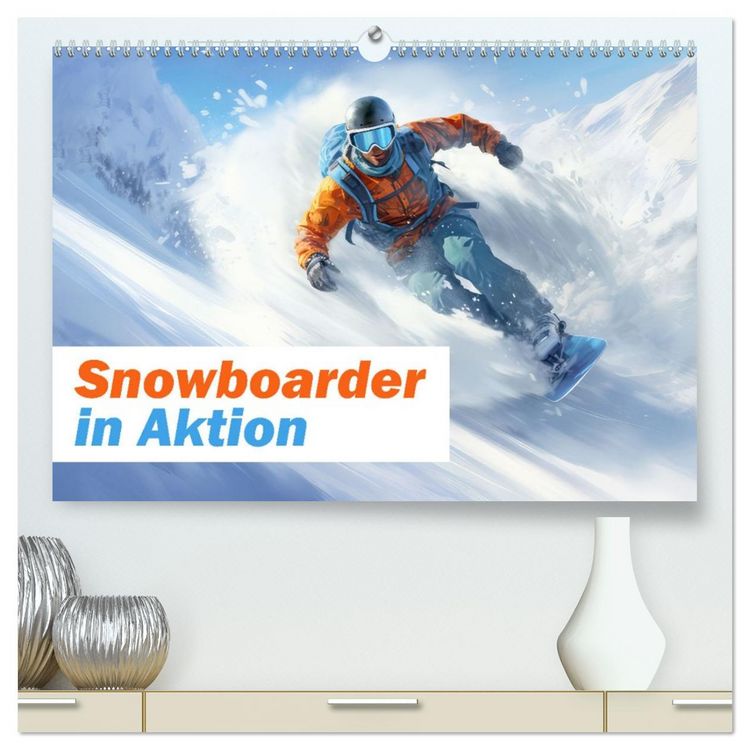 Produktbild: Snowboarder in Aktion (hochwertiger Premium Wandkalender 2026 DIN A2 quer), Kunstdruck in Hochglanz