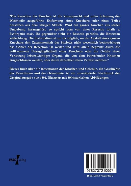 Produktbild: Die Resectionen der Knochen und Gelenke