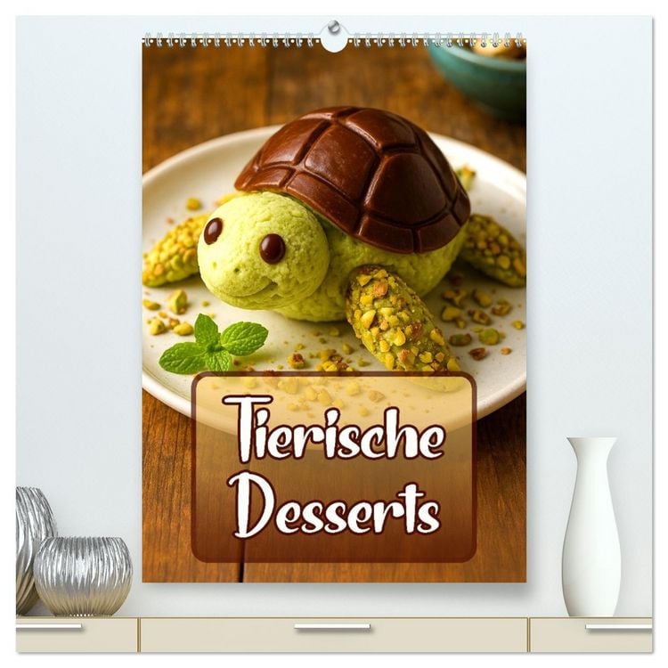 Produktbild: Tierische Desserts (hochwertiger Premium Wandkalender 2026 DIN A2 hoch), Kunstdruck in Hochglanz