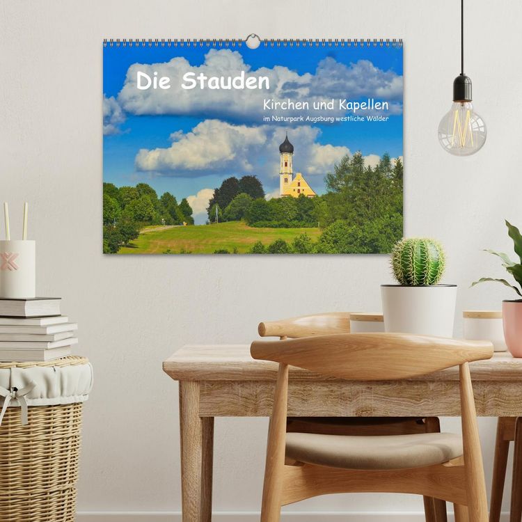 Produktbild: Die Stauden, Kirchen und Kapellen im Naturpark Augsburg westliche W&auml;lder (Wandkalender 2026 DIN A3 quer), CALVENDO Monatskalender